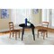 International Concepts 42 in. Solid Wood Round Dual Drop Leaf Dining Table with 2 Chairs in Black/Distressed Oak K46-42DL-C42-2-2 - alternate 3